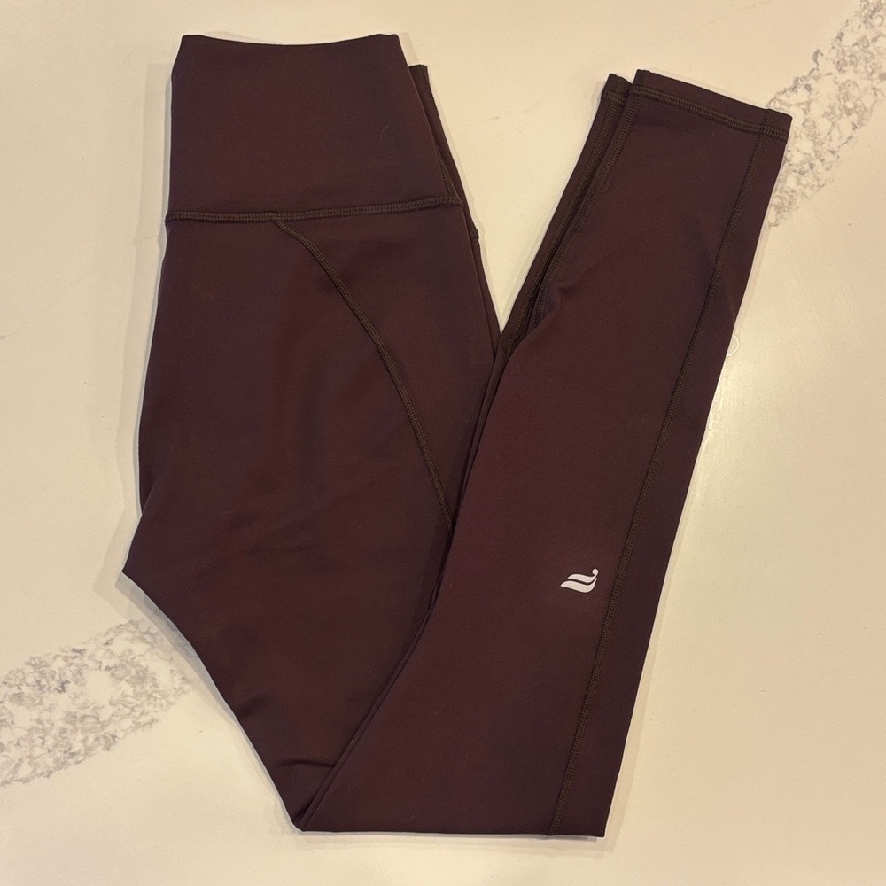 Fabletics PowerHold Leggings Women’s Small Burgundy High Waisted Workout